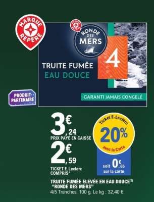 TRUITE FUMÉE EAU DOUCE