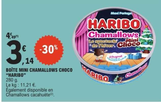 BOÎTE MINI CHAMALLOWS CHOCO “HARIBO”