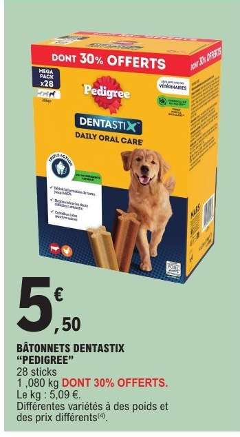 BÂTONNETS DENTASTIX “PEDIGREE”