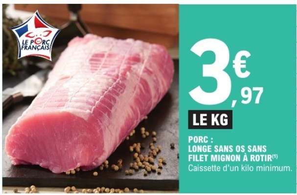 PORC : LONGE SANS OS SANS FILET MIGNON À RÔTIR