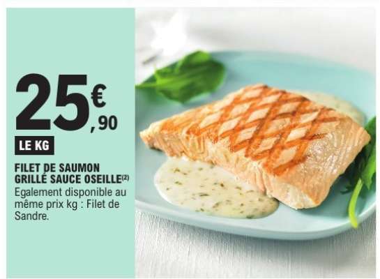 FILET DE SAUMON GRILLÉ SAUCE OSEILLE