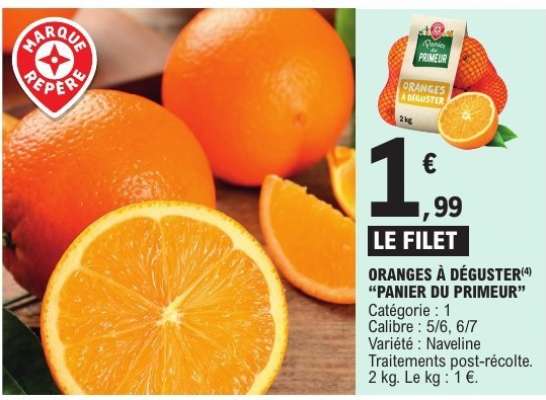 ORANGES À DÉGUSTER "PANIER DU PRIMEUR"
