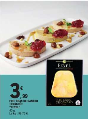 FOIE GRAS DE CANARD TRANCHÉ "FEYEL"
