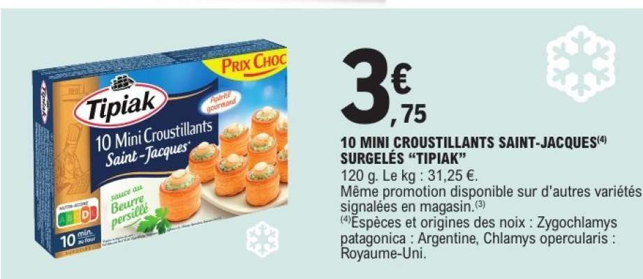 10 MINI CROUSTILLANTS SAINT-JACQUES