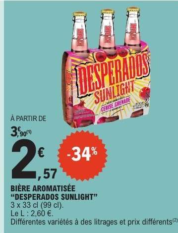 BIÈRE AROMATISÉE “DESPERADOS SUNLIGHT”