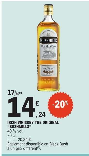 IRISH WHISKEY THE ORIGINAL "BUSHMILLS"