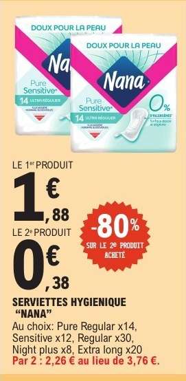 Serviettes Hygiènique Nana