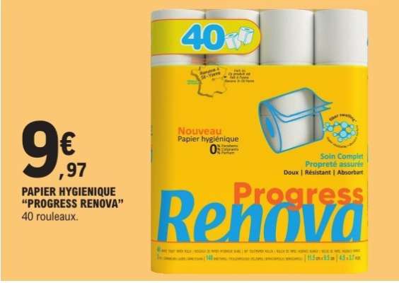 PAPIER HYGIÉNIQUE 'PROGRESS RENOVA'