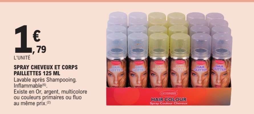 SPRAY CHEVEUX ET CORPS PAILLETTES 125 ML