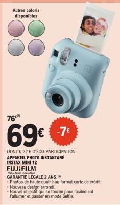 Appareil photo instantané - Instax Mini 12