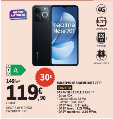 SMARTPHONE REALME NOTE 70T