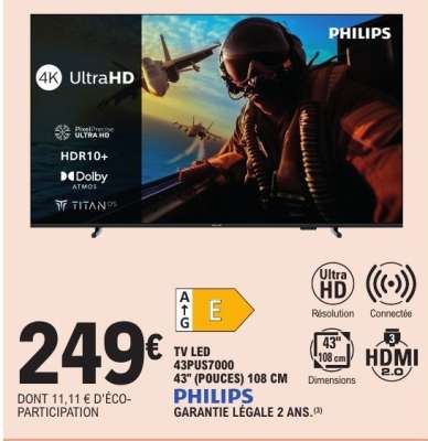 PHILIPS TV LED 43PUS7000