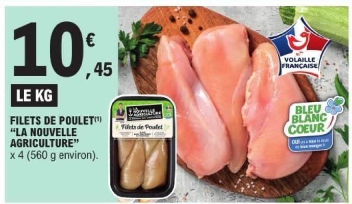 FILETS DE POULET LA NOUVELLE AGRICULTURE
