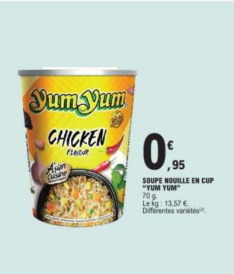 Soupe Nouille en Cup 'Yum Yum'