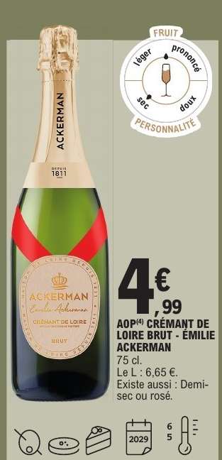 AOP CRÉMANT DE LOIRE BRUT EMILIE ACKERMAN