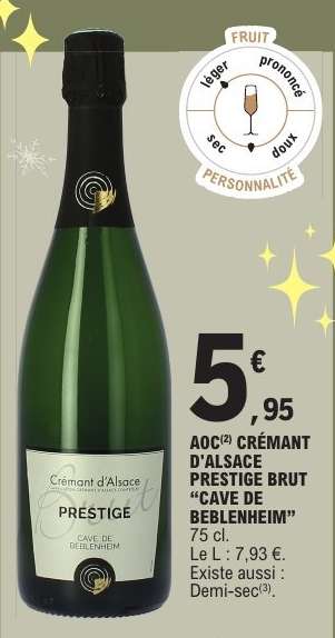 AOC Crémant d'Alsace Prestige Brut 'Cave de Beblenheim'