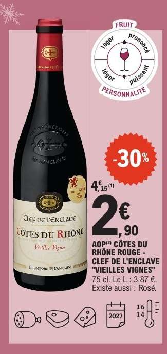 AOP Côtes du Rhône Rouge - Clef de l'Enclave "Vieilles Vignes"