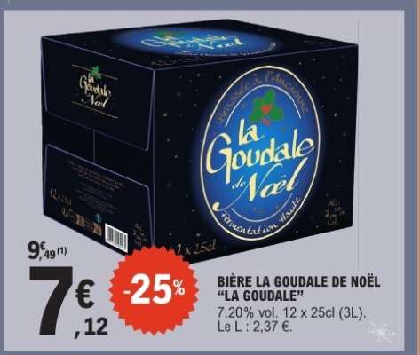 BIÈRE LA GOUDALE DE NOËL "LA GOUDALE"