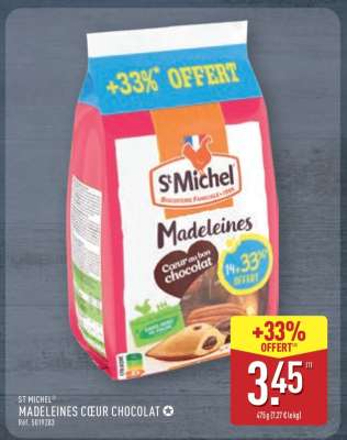 ST MICHEL MADELEINES CŒUR CHOCOLAT