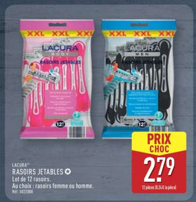 LACURA RASOIRS JETABLES