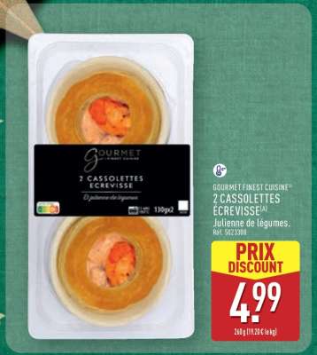 GOURMET FINEST CUISINE® 2 CASSOLETTES ÉCREVISSE