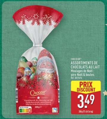 CHOCEUR ASSORTIMENTS DE CHOCOLATS AU LAIT