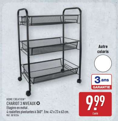 CHARIOT 3 NIVEAUX