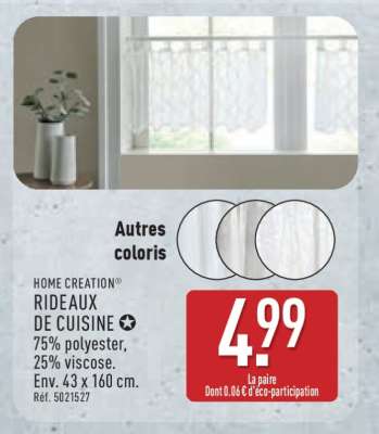 HOME CREATION® RIDEAUX DE CUISINE