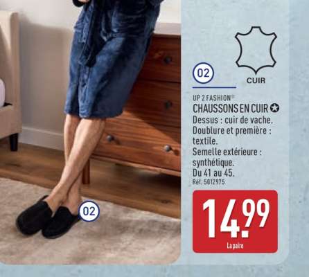 Chaussons en cuir
