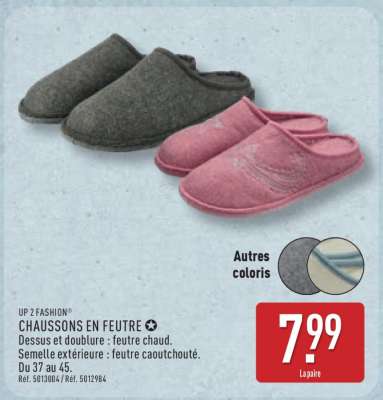 Chaussons en feutre