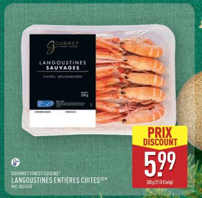 GOURMET FINEST CUISINE LANGOUSTINES ENTIÈRES CUITES