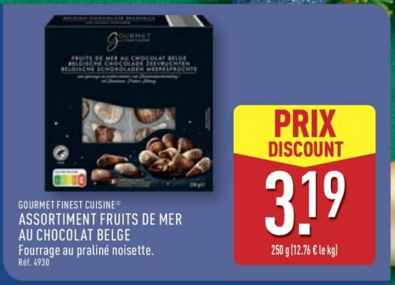 GOURMET FINEST CUISINE® ASSORTIMENT FRUITS DE MER AU CHOCOLAT BELGE