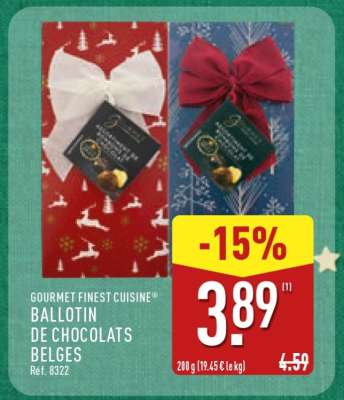 GOURMET FINEST CUISINE® BALLOTIN DE CHOCOLATS BELGES