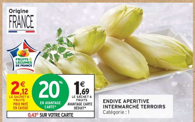 ENDIVE APERITIVE INTERMARCHÉ TERROIRS