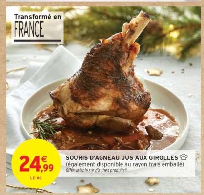 SOURIS D'AGNEAU JUS AUX GIROLLES