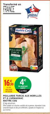 POULARDE FARCIE AUX MORILLES ET À L'ARMAGNAC MAÎTRE COQ