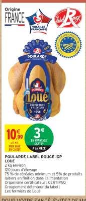 POULARDE LABEL ROUGE IGP LOUÉ