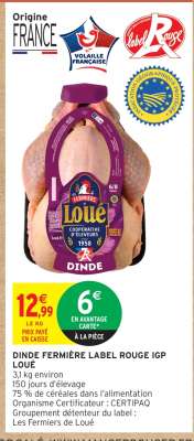 DINDE FERMIÈRE LABEL ROUGE IGP