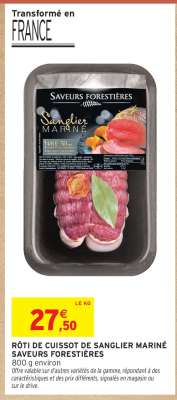 RÔTI DE CUISSOT DE SANGLIER MARINÉ SAVEURS FORESTIÈRES