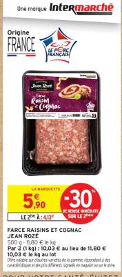 FARCE RAISINS ET COGNAC JEAN ROZÉ