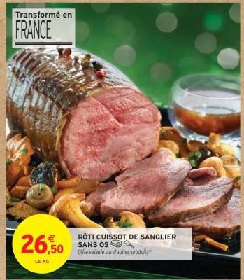 ROTI CUISSOT DE SANGLIER SANS OS