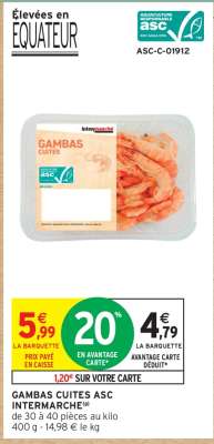 Gambas Cuites ASC Intermarché