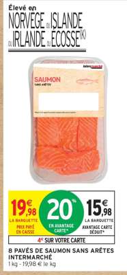 8 PAVÉS DE SAUMON SANS ARÊTES INTERMARCHÉ