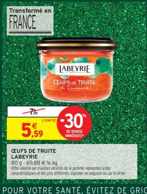 ŒUFS DE TRUITE LABEYRIE