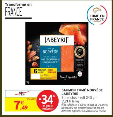 Saumon Fumé Norvège 'Labeyrie'