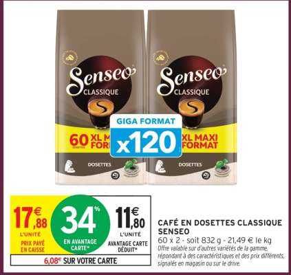 CAFÉ EN DOSETTES CLASSIQUE SENSEO