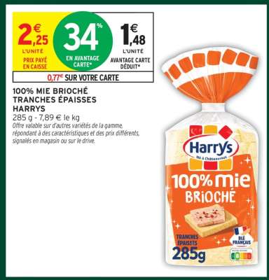 100% Mie Brioché Tranches Épaisses