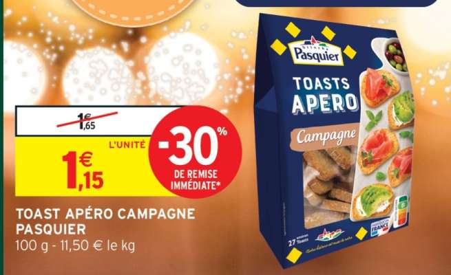 TOAST APÉRO CAMPAGNE PASQUIER