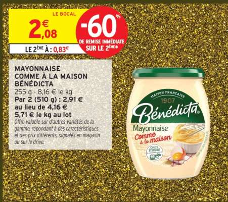 MAYONNAISE COMME À LA MAISON BÉNÉDICTA