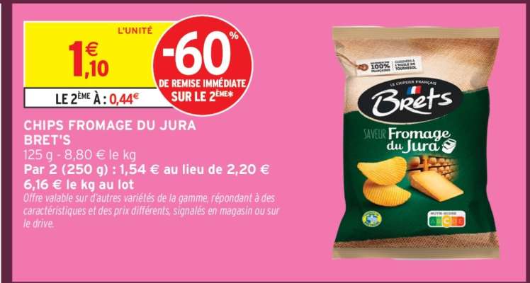 Chips Fromage du Jura Bret's